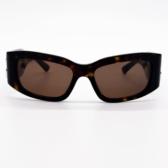 NEW BALENCIAGA BB0360S 002 SUNGLASSES UNISEX TORTOISE RECTANGULAR BALENCIAGA - Picture 5 of 14
